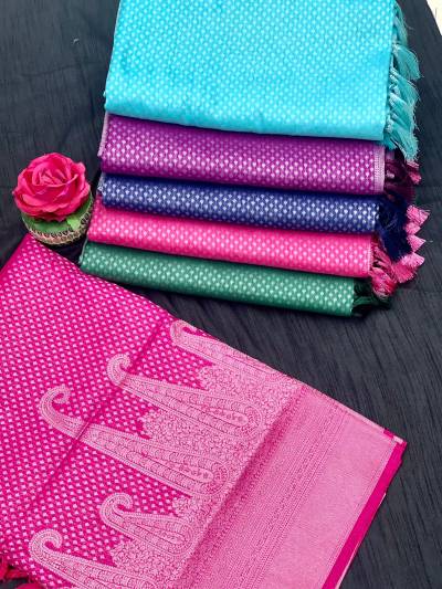 Khwaish By Maithali Silver Bridal Soft silk Saree Collection